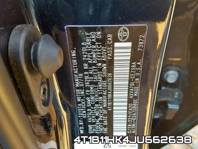 4T1B11HK4JU662638 фото 2