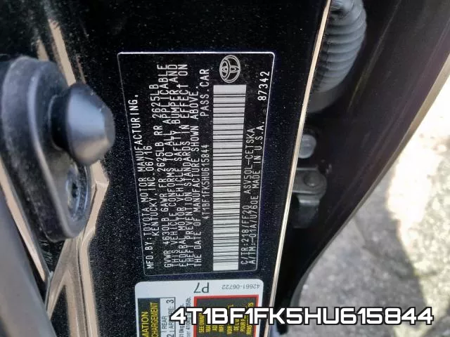 4T1BF1FK5HU615844 фото 2
