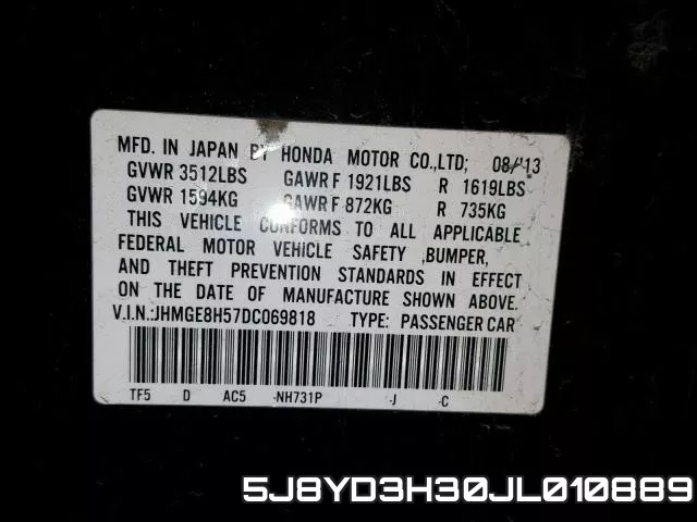 5J8YD3H30JL010889 фото 2