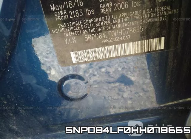 5NPD84LF0HH078665 фото 10