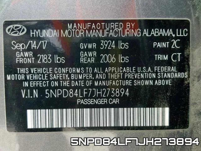 5NPD84LF7JH273894 фото 2