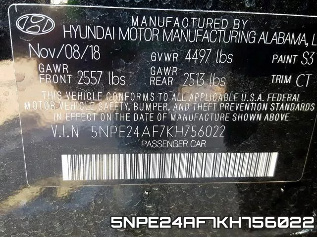 5NPE24AF7KH756022 фото 2