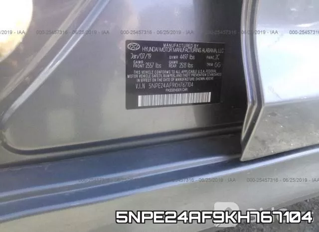 5NPE24AF9KH767104 фото 10