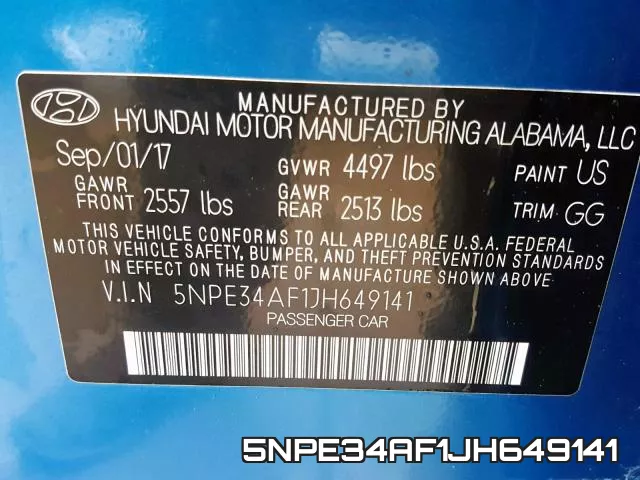 5NPE34AF1JH649141 фото 2