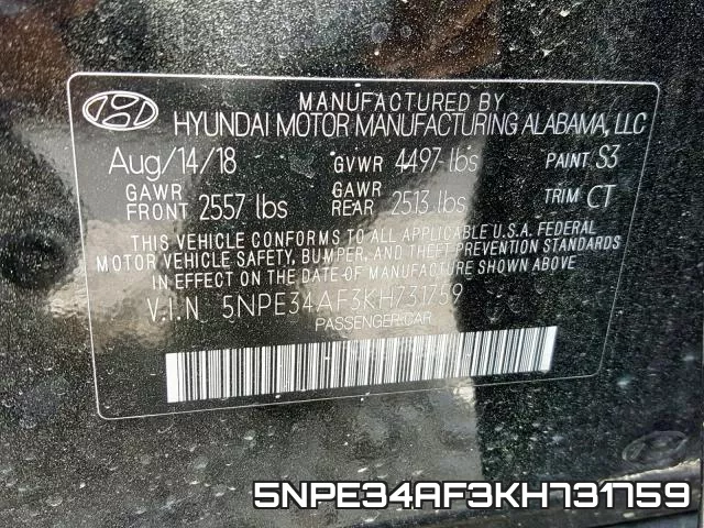 5NPE34AF3KH731759 фото 2