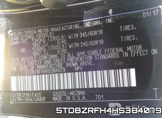 5TDBZRFH4HS384079 фото 9