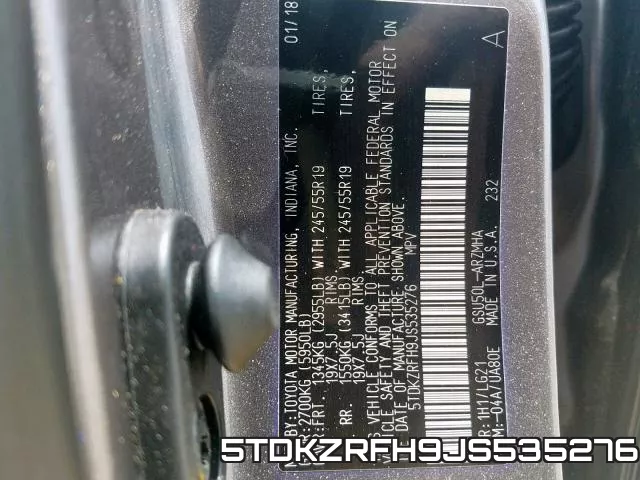 5TDKZRFH9JS535276 фото 2