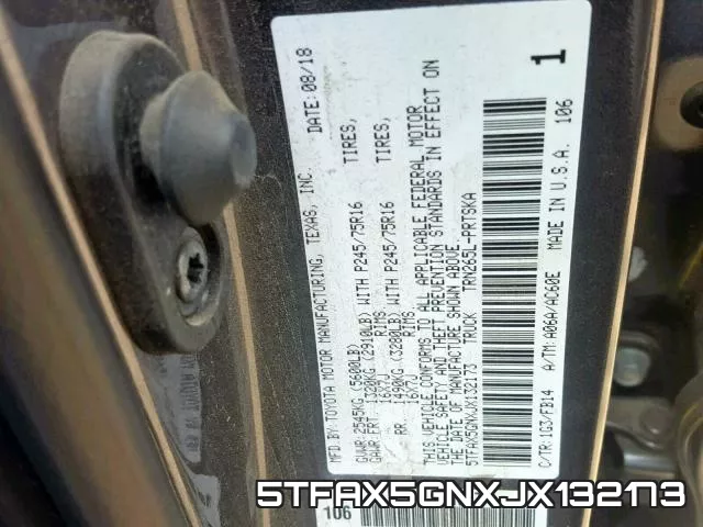 5TFAX5GNXJX132173 фото 2