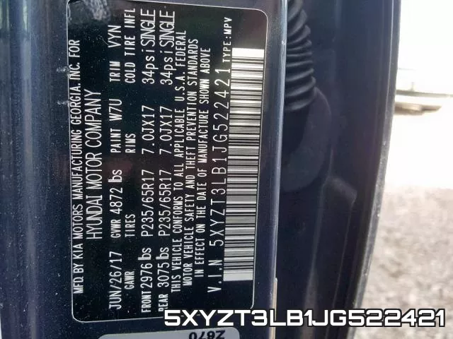 5XYZT3LB1JG522421 фото 2