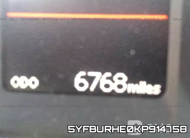 5YFBURHE0KP914758 фото 8