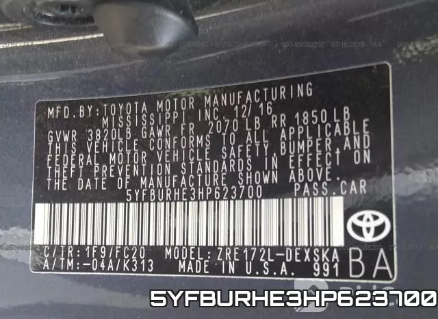 5YFBURHE3HP623700 фото 10