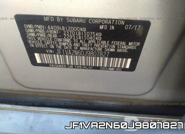 JF1VA2N60J9807827 фото 10