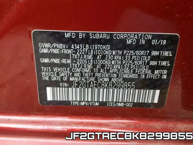 JF2GTAEC8K8299855 фото 2