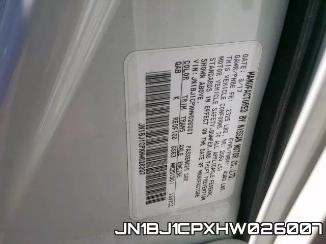 JN1BJ1CPXHW026007 фото 2