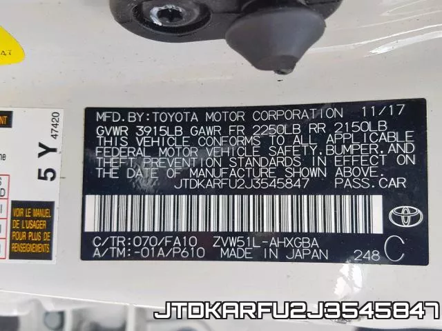 JTDKARFU2J3545847 фото 2
