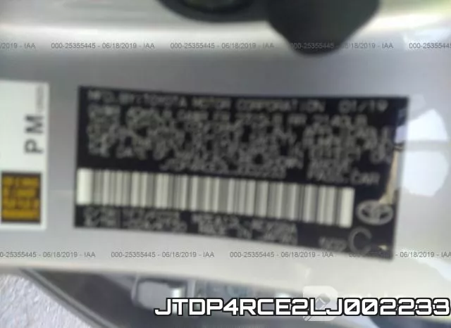 JTDP4RCE2LJ002233 фото 9