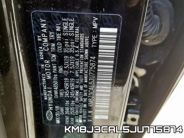 KM8J3CAL5JU775874 фото 2