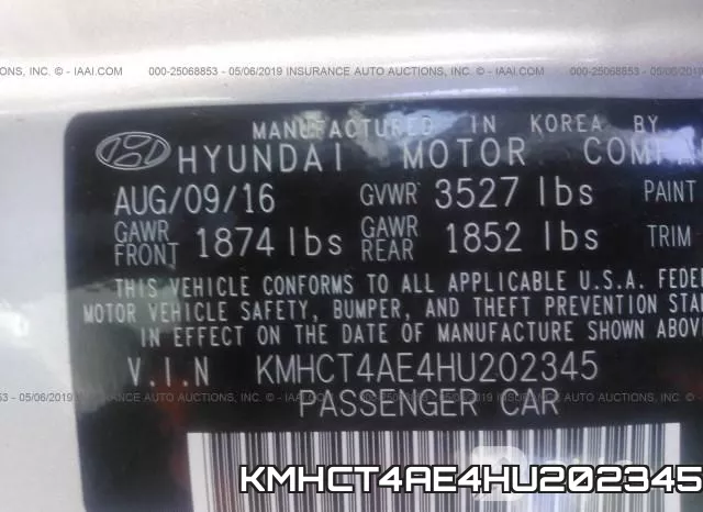 KMHCT4AE4HU202345 фото 10
