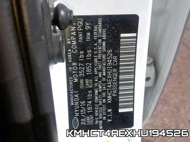 KMHCT4AEXHU194526 фото 2