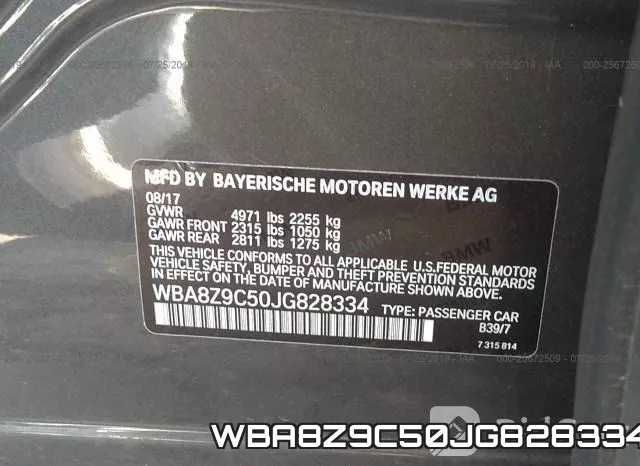 WBA8Z9C50JG828334 фото 10