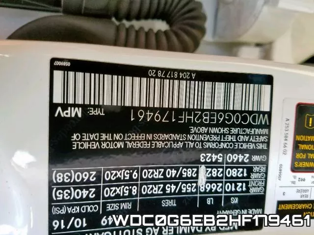 WDC0G6EB2HF179461 фото 2
