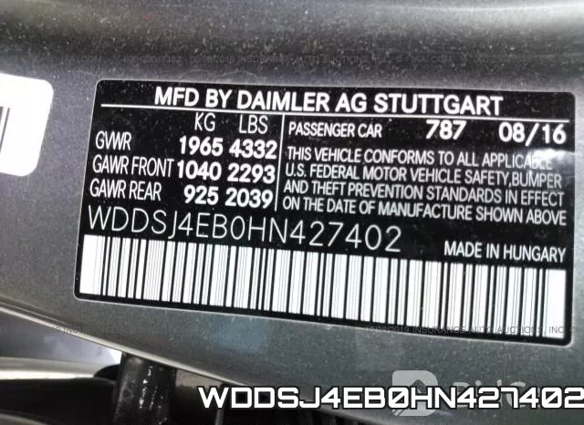 WDDSJ4EB0HN427402 фото 10