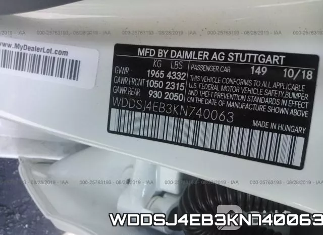 WDDSJ4EB3KN740063 фото 10