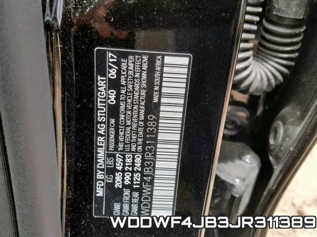 WDDWF4JB3JR311389 фото 2