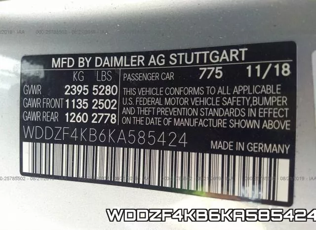 WDDZF4KB6KA585424 фото 10