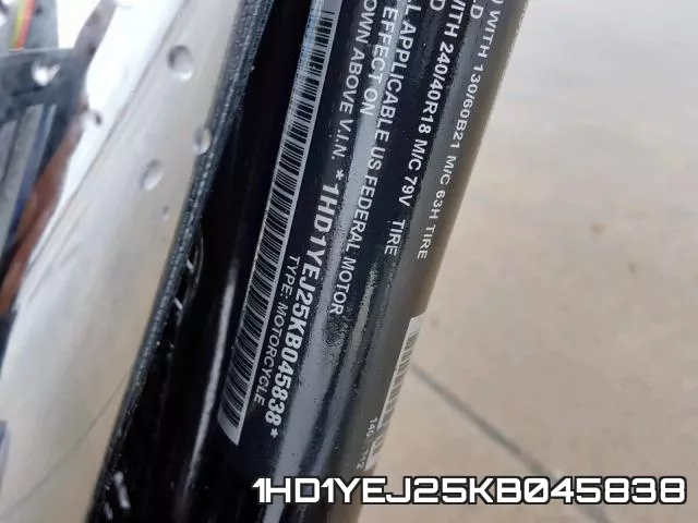 1HD1YEJ25KB045838 фото 2