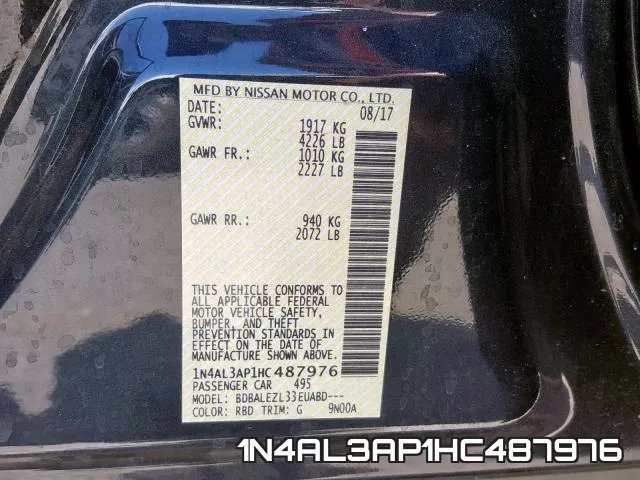 1N4AL3AP1HC487976 фото 2