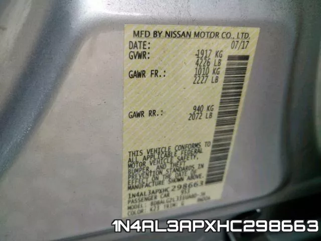 1N4AL3APXHC298663 фото 2