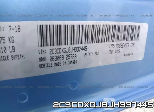 2C3CDXGJ8JH337445 фото 10
