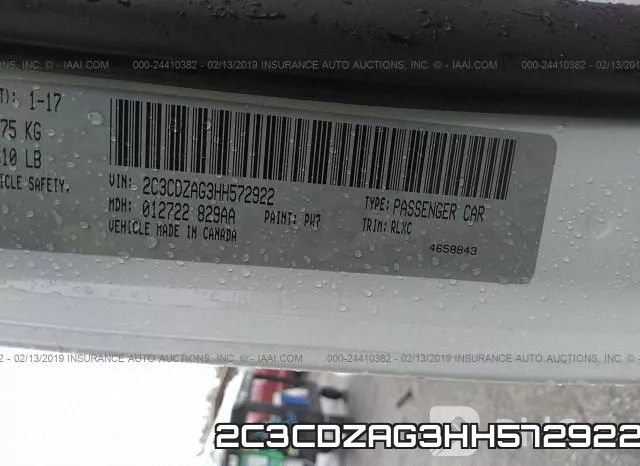 2C3CDZAG3HH572922 фото 10