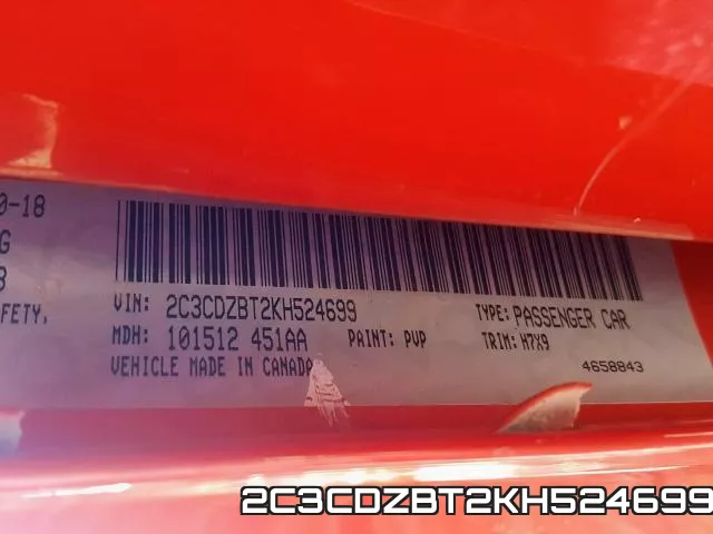 2C3CDZBT2KH524699 фото 2