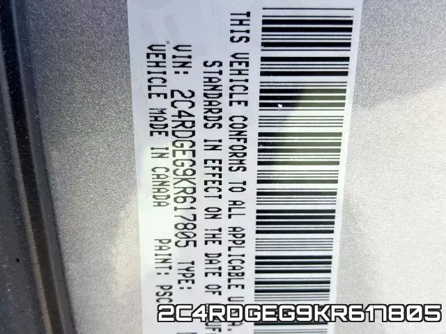 2C4RDGEG9KR617805 фото 2