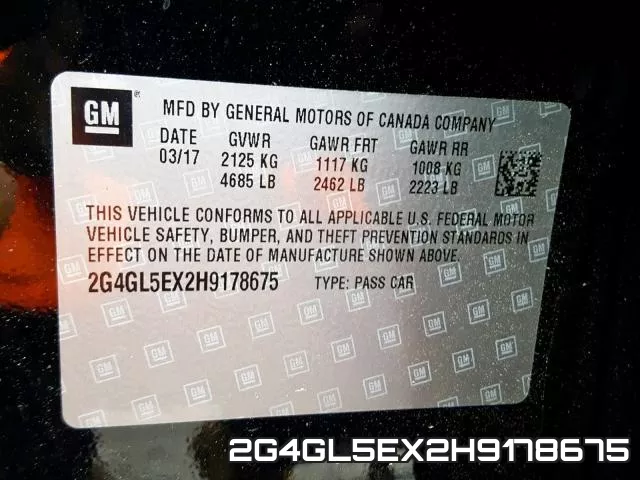 2G4GL5EX2H9178675 фото 2