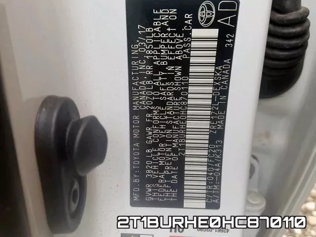 2T1BURHE0HC870110 фото 2