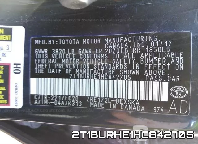2T1BURHE1HC842705 фото 10