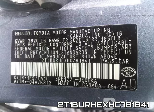 2T1BURHEXHC781841 фото 10