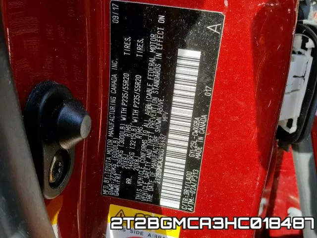 2T2BGMCA3HC018487 фото 2