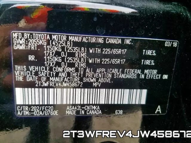 2T3WFREV4JW458672 фото 2