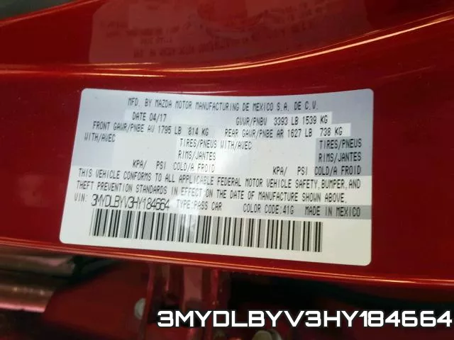3MYDLBYV3HY184664 фото 2