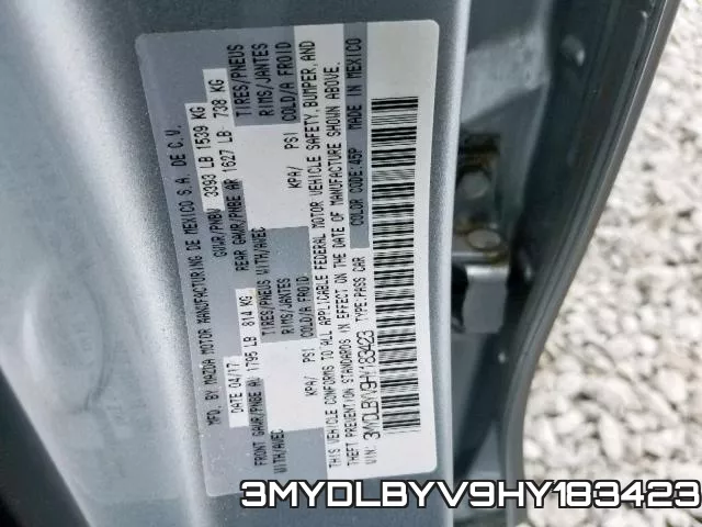 3MYDLBYV9HY183423 фото 2