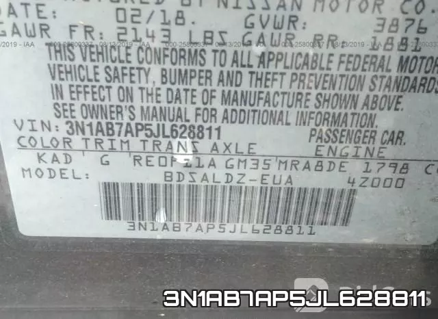 3N1AB7AP5JL628811 фото 10