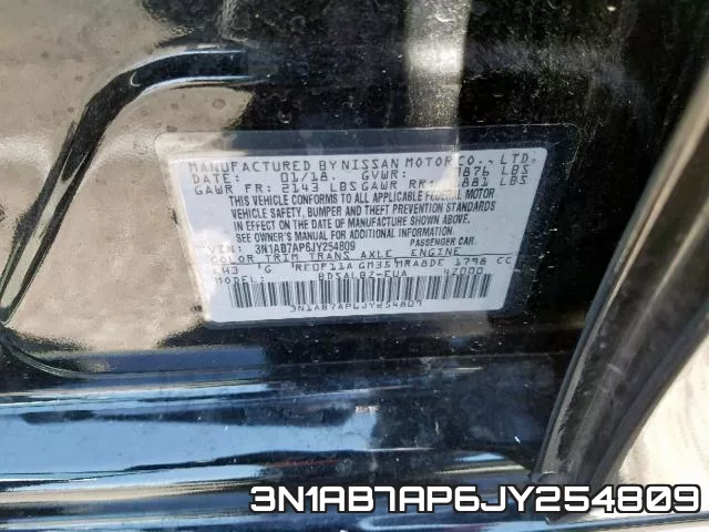 3N1AB7AP6JY254809 фото 2