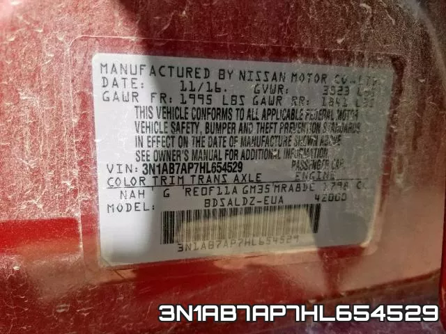 3N1AB7AP7HL654529 фото 2