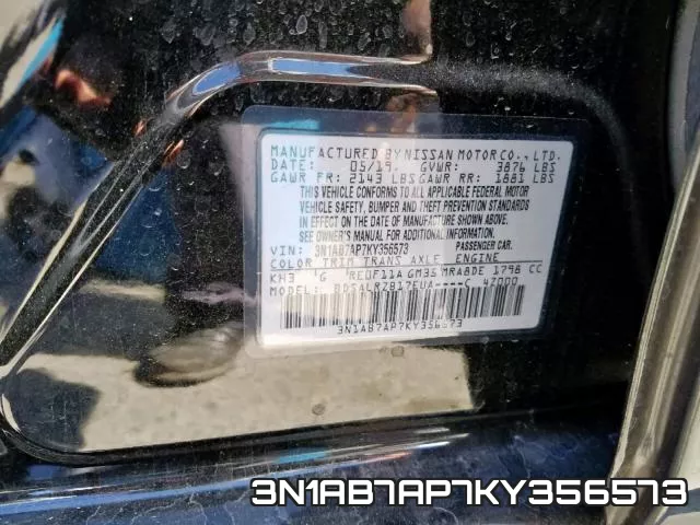 3N1AB7AP7KY356573 фото 2