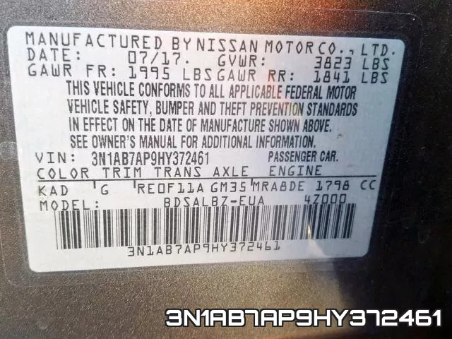3N1AB7AP9HY372461 фото 2