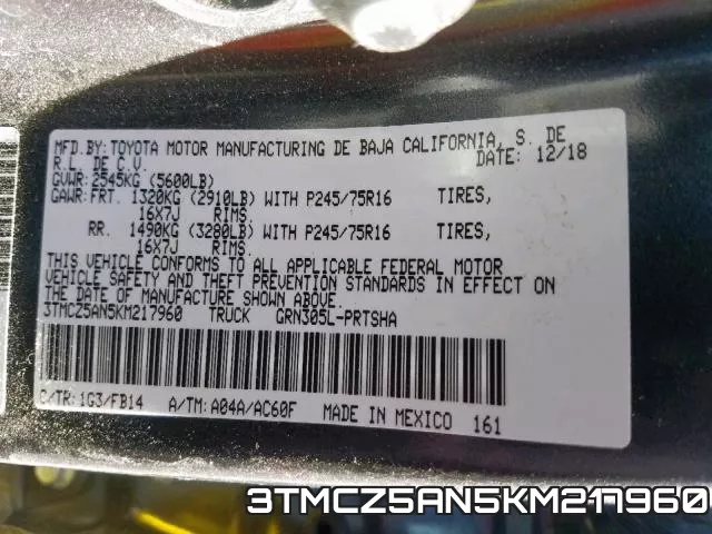3TMCZ5AN5KM217960 фото 2